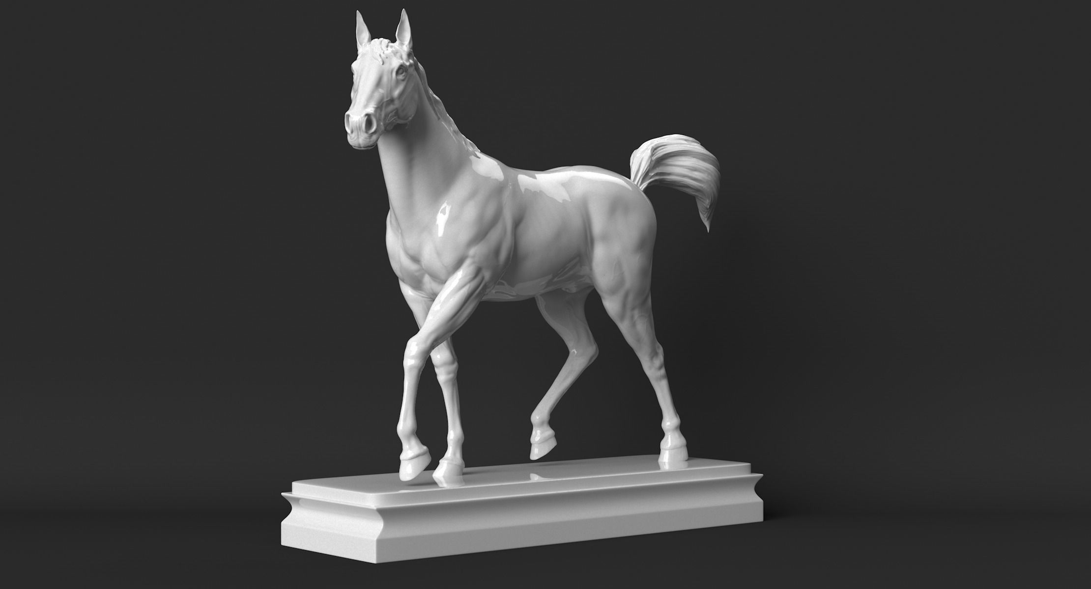 Horse statue  3D print model_12