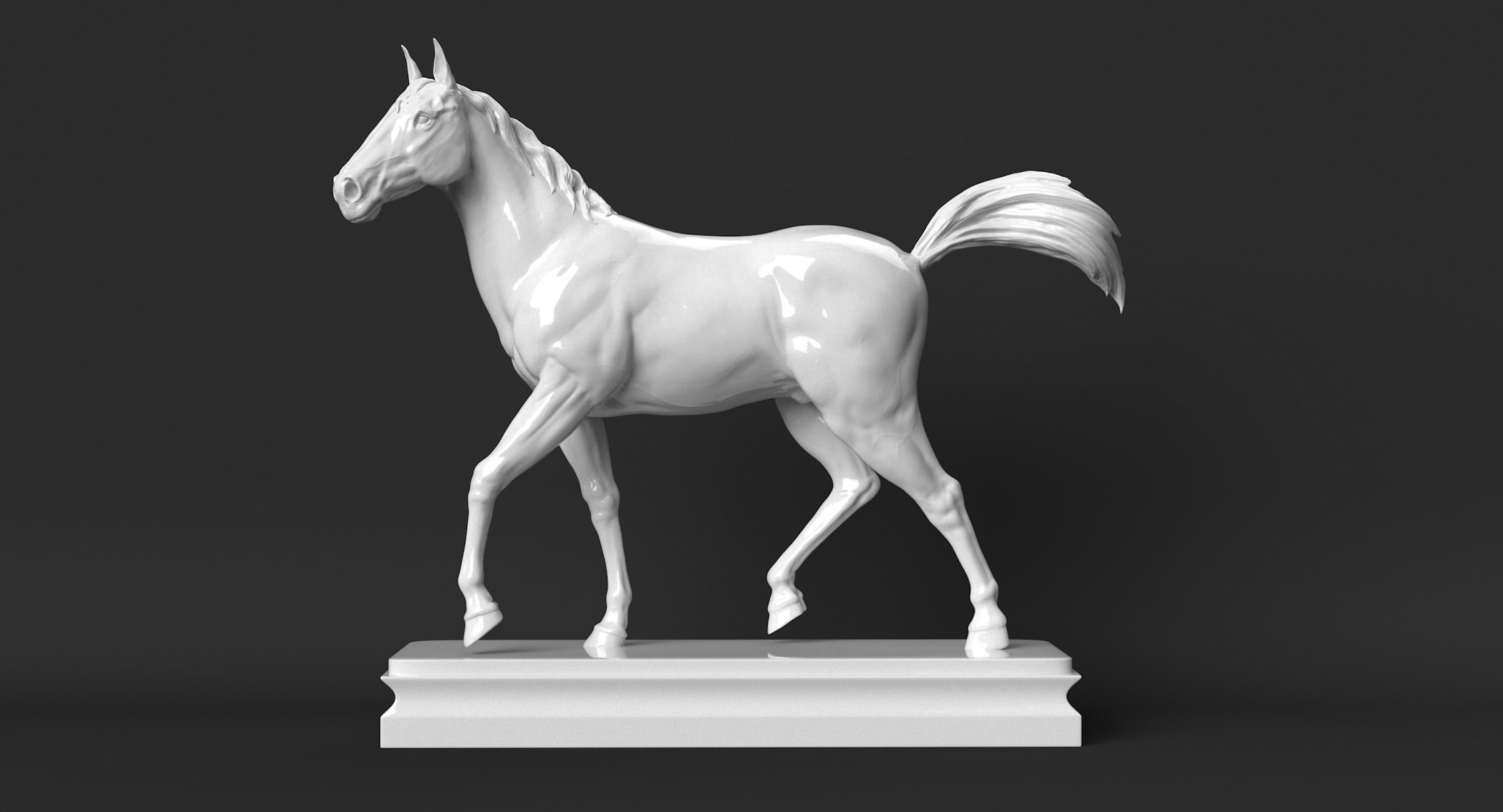 Horse statue  3D print model_11
