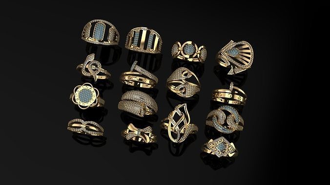  ring gold  3D print model
