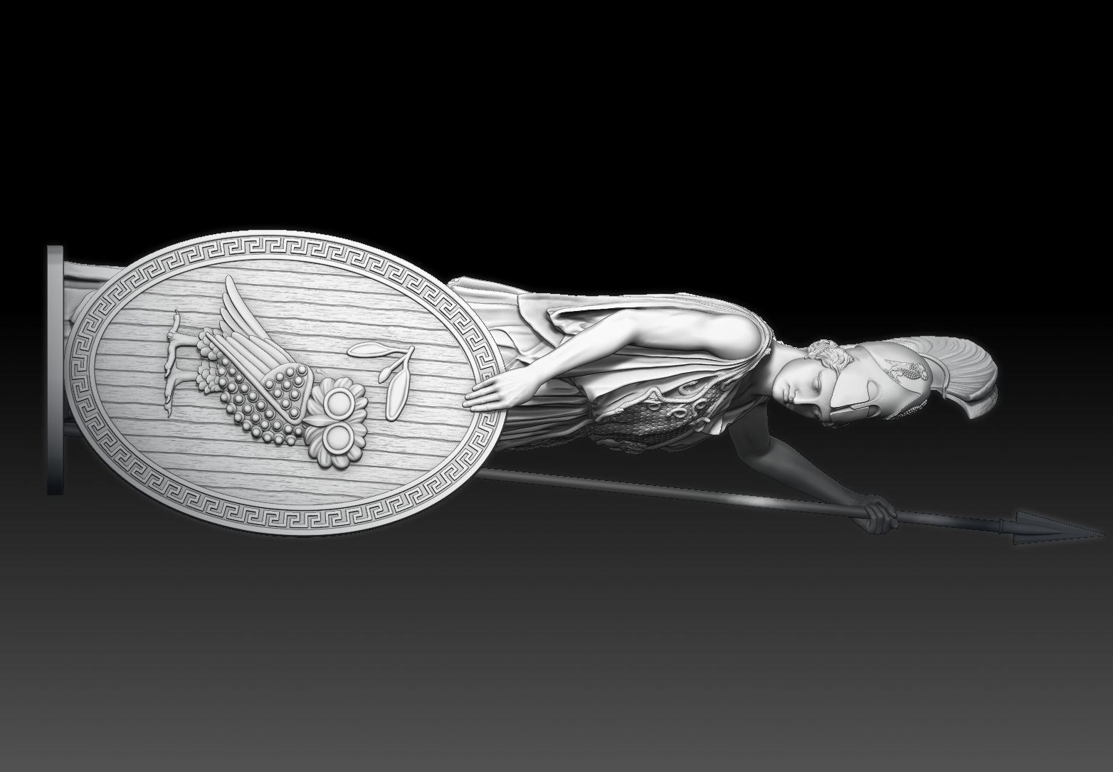Athena goddess 3D print model_2