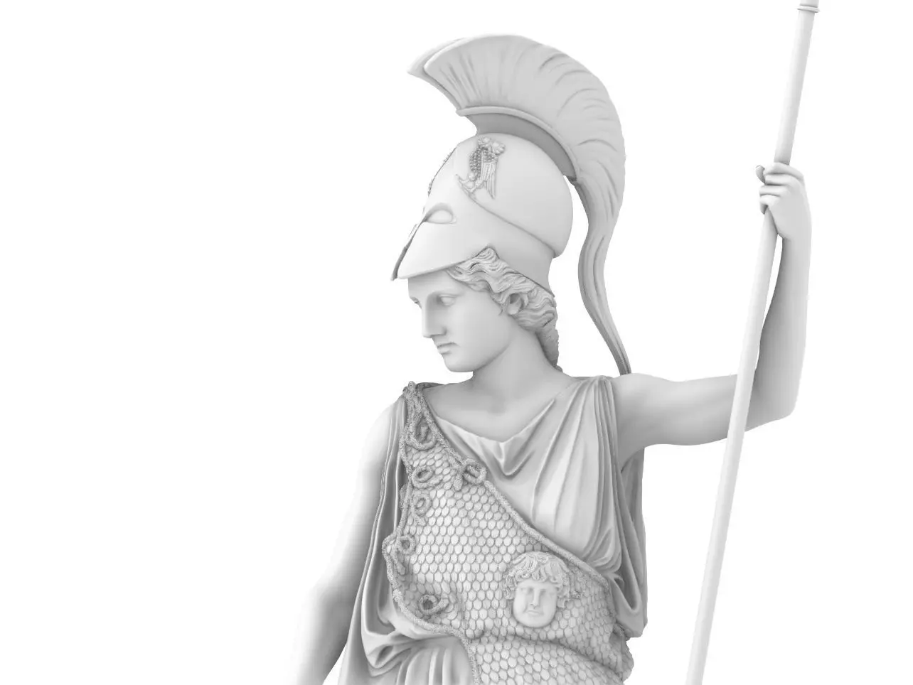 Athena goddess 3D print model_0