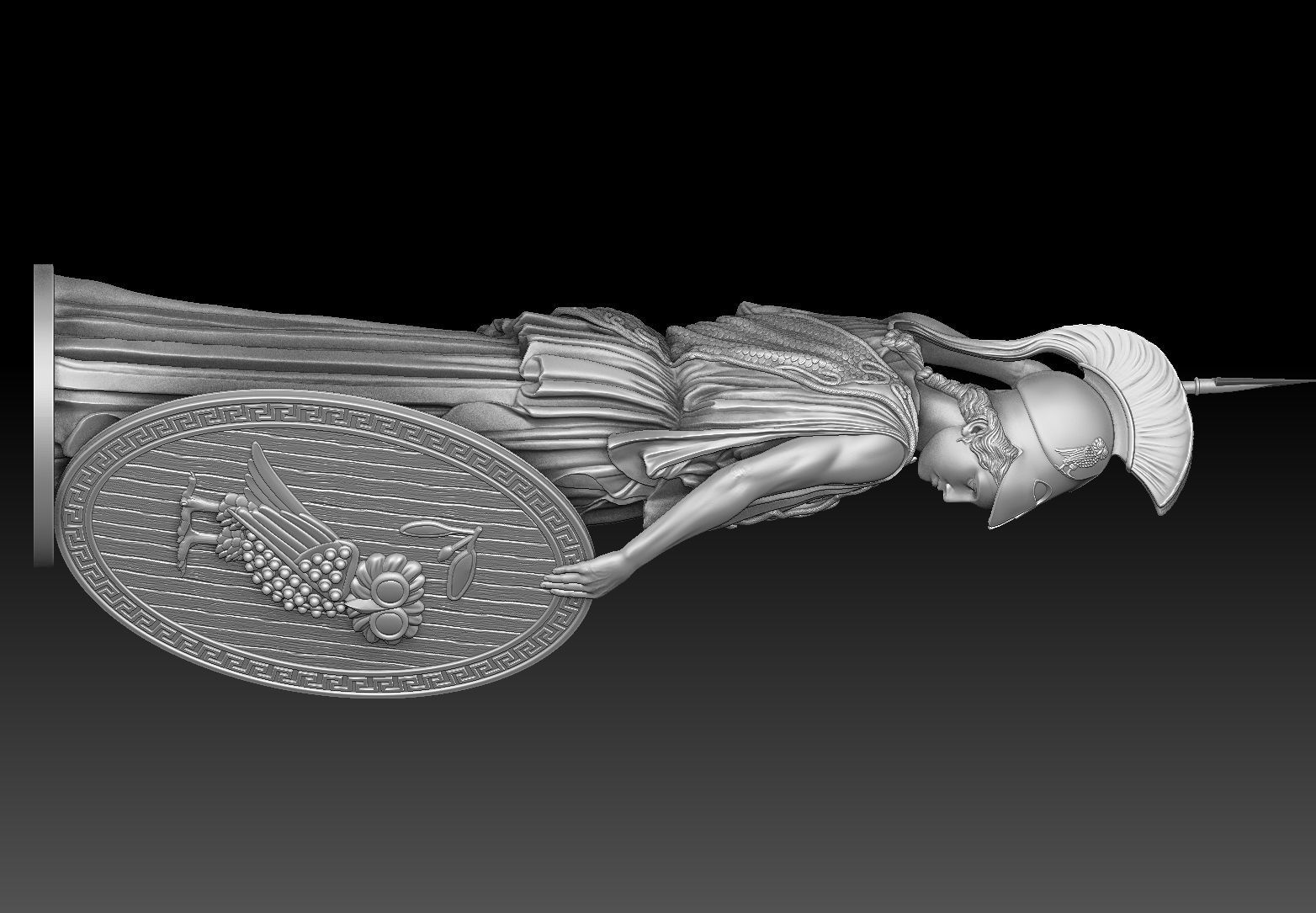 Athena goddess 3D print model_15