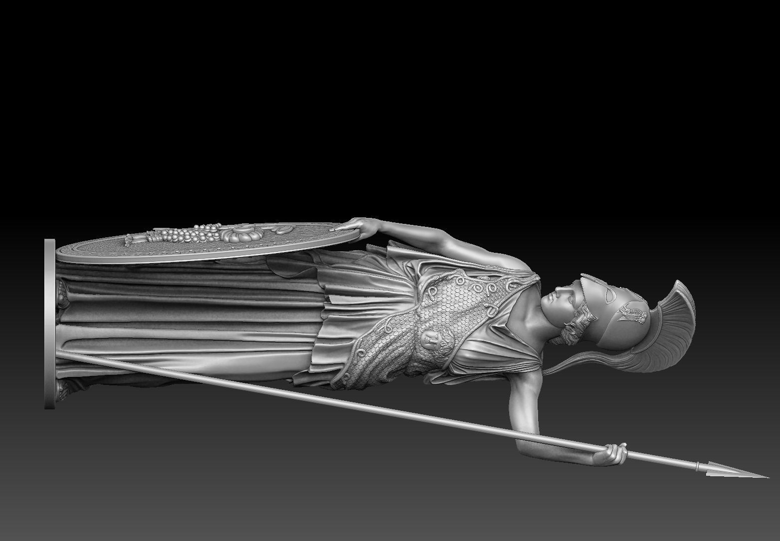 Athena goddess 3D print model_1
