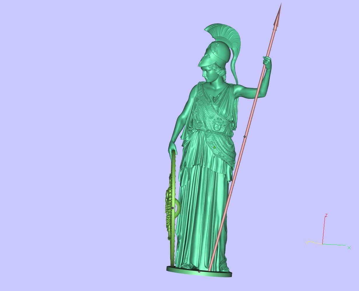 Athena goddess 3D print model_4