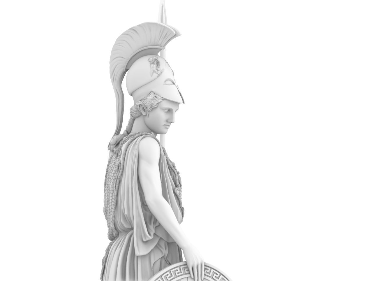 Athena goddess 3D print model_10