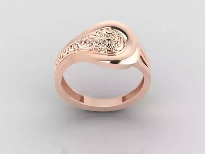 Women Ring Fancy Ring Plain light weight STL 3DM Printable