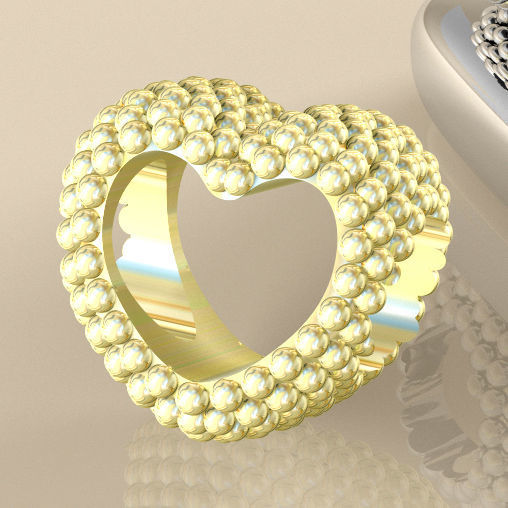 Berloque Coracao de Bolinhas Martell 20037 3D print model_1