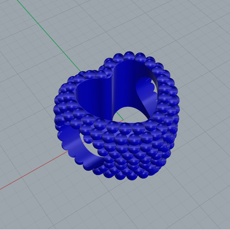 Berloque Coracao de Bolinhas Martell 20037 3D print model_3