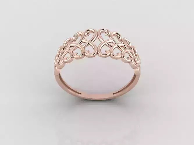 Women Ring Fancy Ring Plain light weight STL 3DM Printable 3D print model