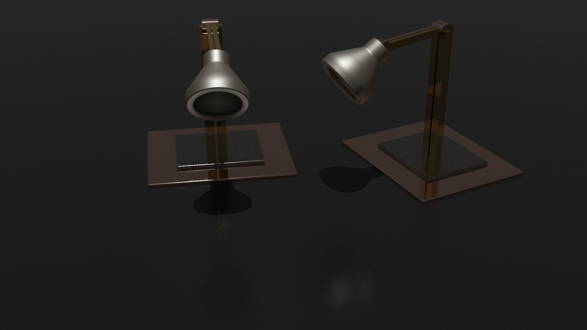 Metalic Lamp  3D model_4