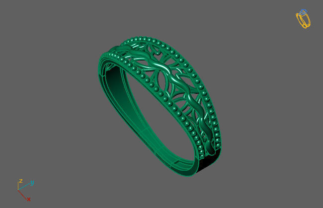Women Ring Fancy Ring Plain light weight STL 3DM Printable 3D print model_3