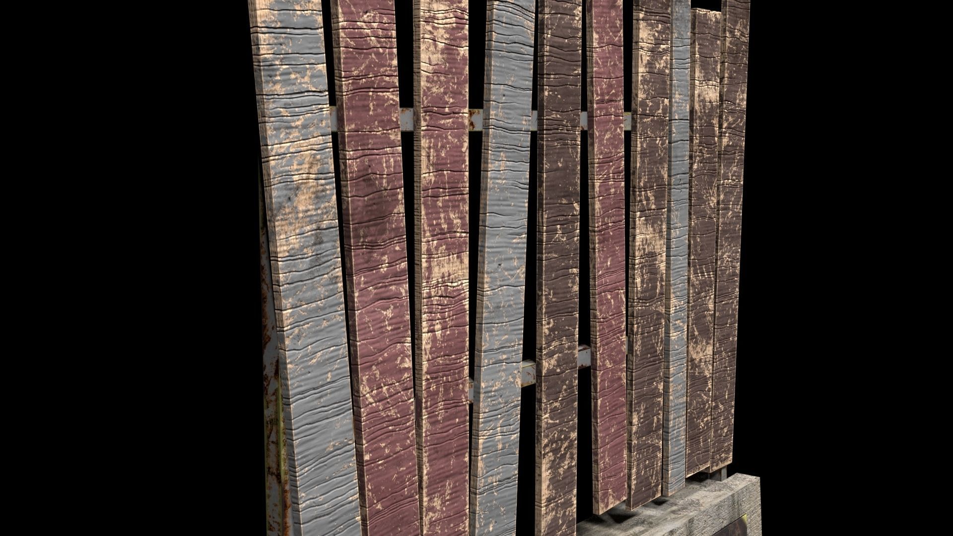 Concrete Barrier Low-poly 3D model_5