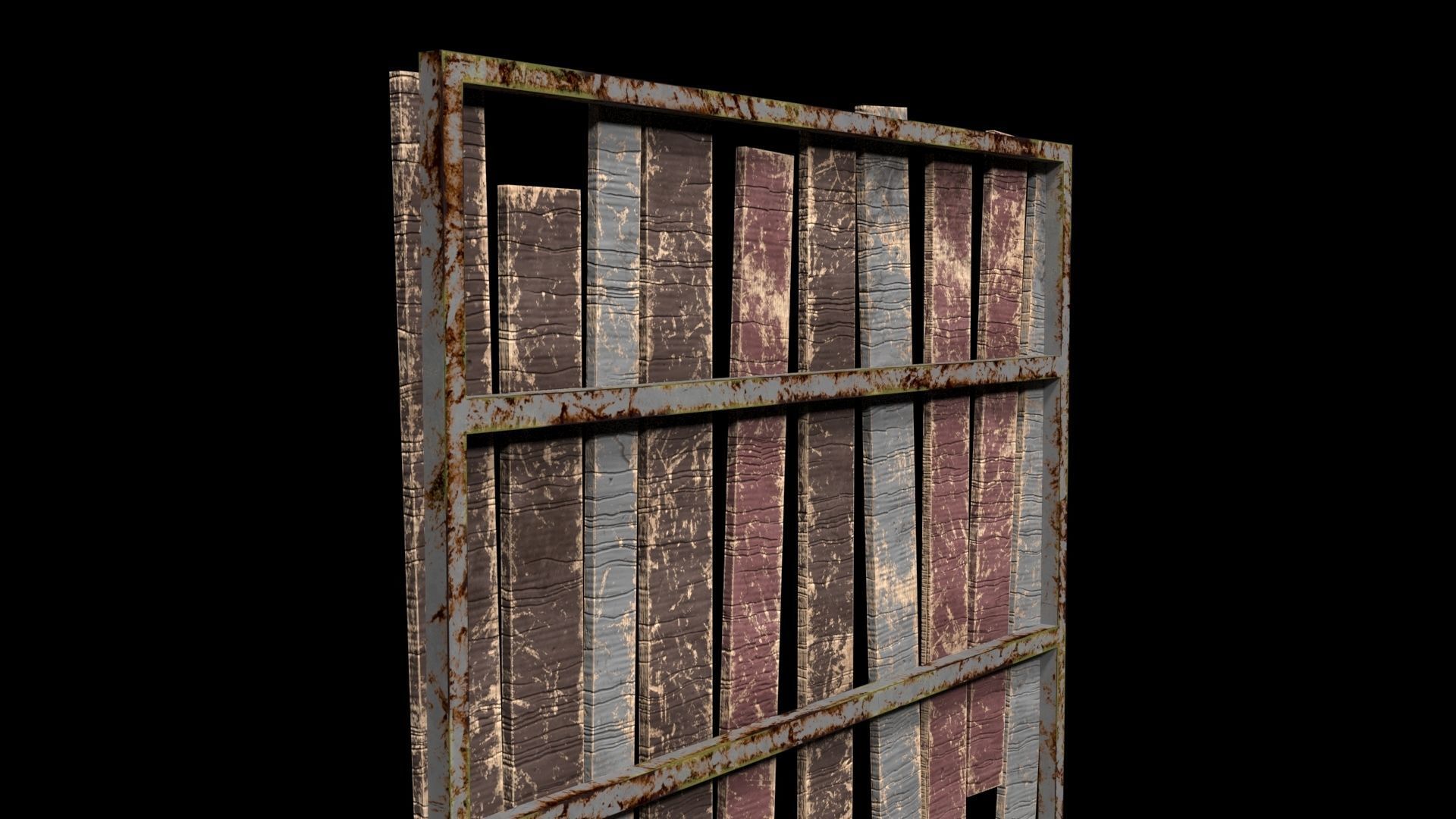 Concrete Barrier Low-poly 3D model_4