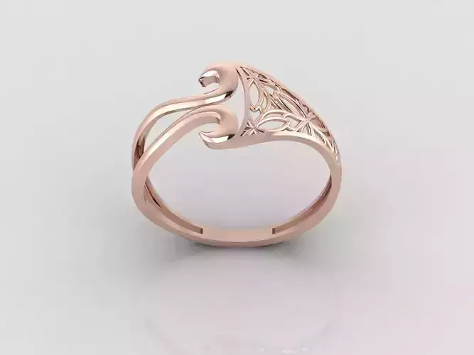 Women Ring Fancy Ring Plain light weight STL 3DM Printable