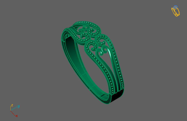 Women Ring Fancy Ring Plain light weight STL 3DM Printable 3D print model_3