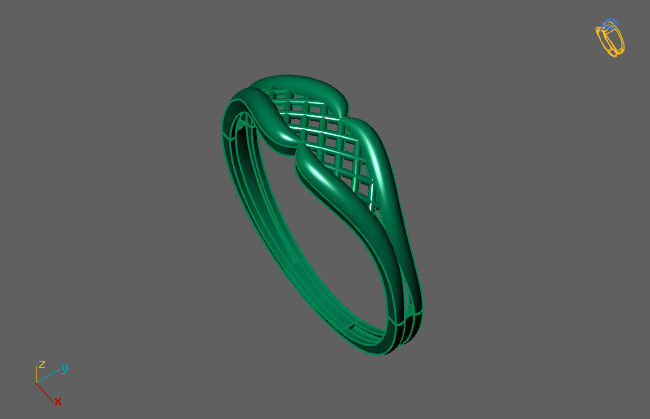 Women Ring Fancy Ring Plain light weight STL 3DM Printable 3D print model_3