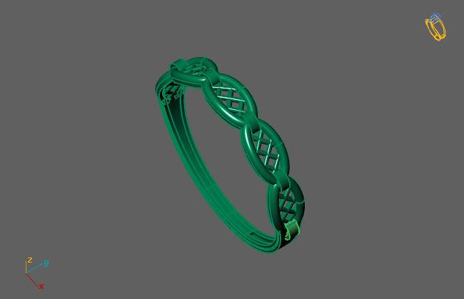 Women Ring Fancy Ring Plain light weight STL 3DM Printable 3D print model_3