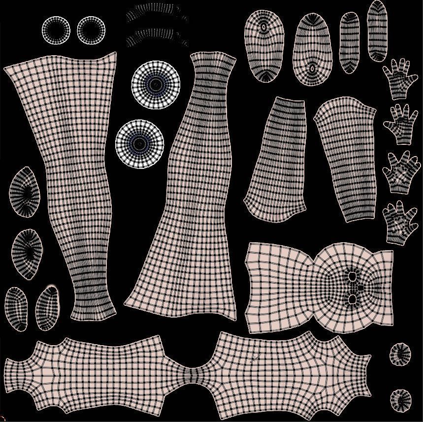 Black Rock Shooter-Anime Character Rigged  Low-poly 3D model_52