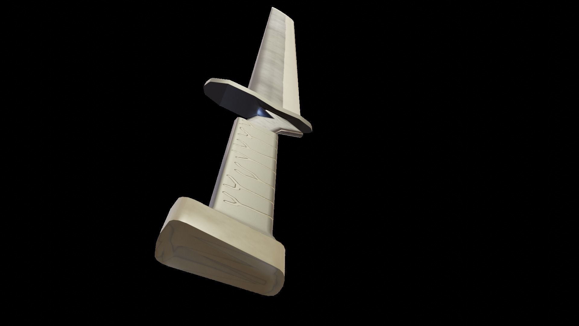 Black Rock Shooter-Anime Character Rigged  Low-poly 3D model_42