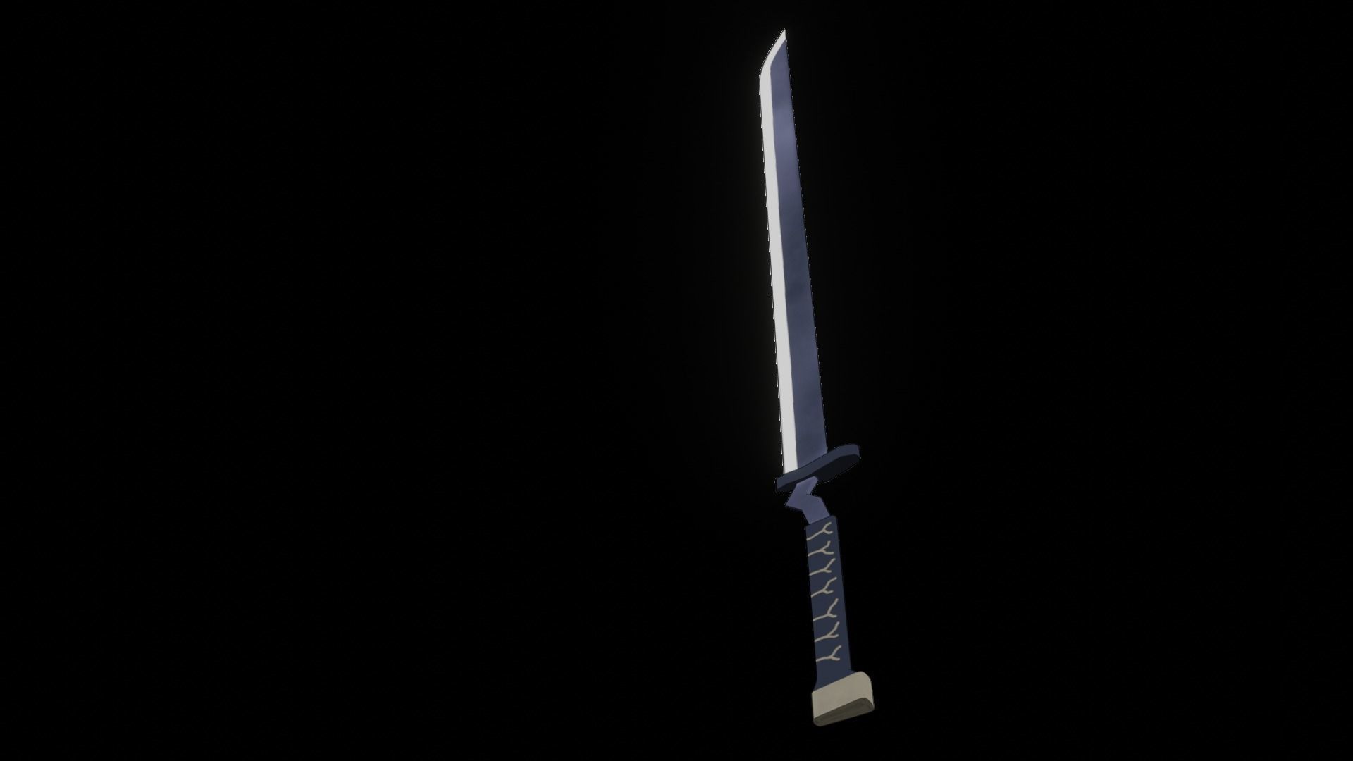 Black Rock Shooter-Anime Character Rigged  Low-poly 3D model_57