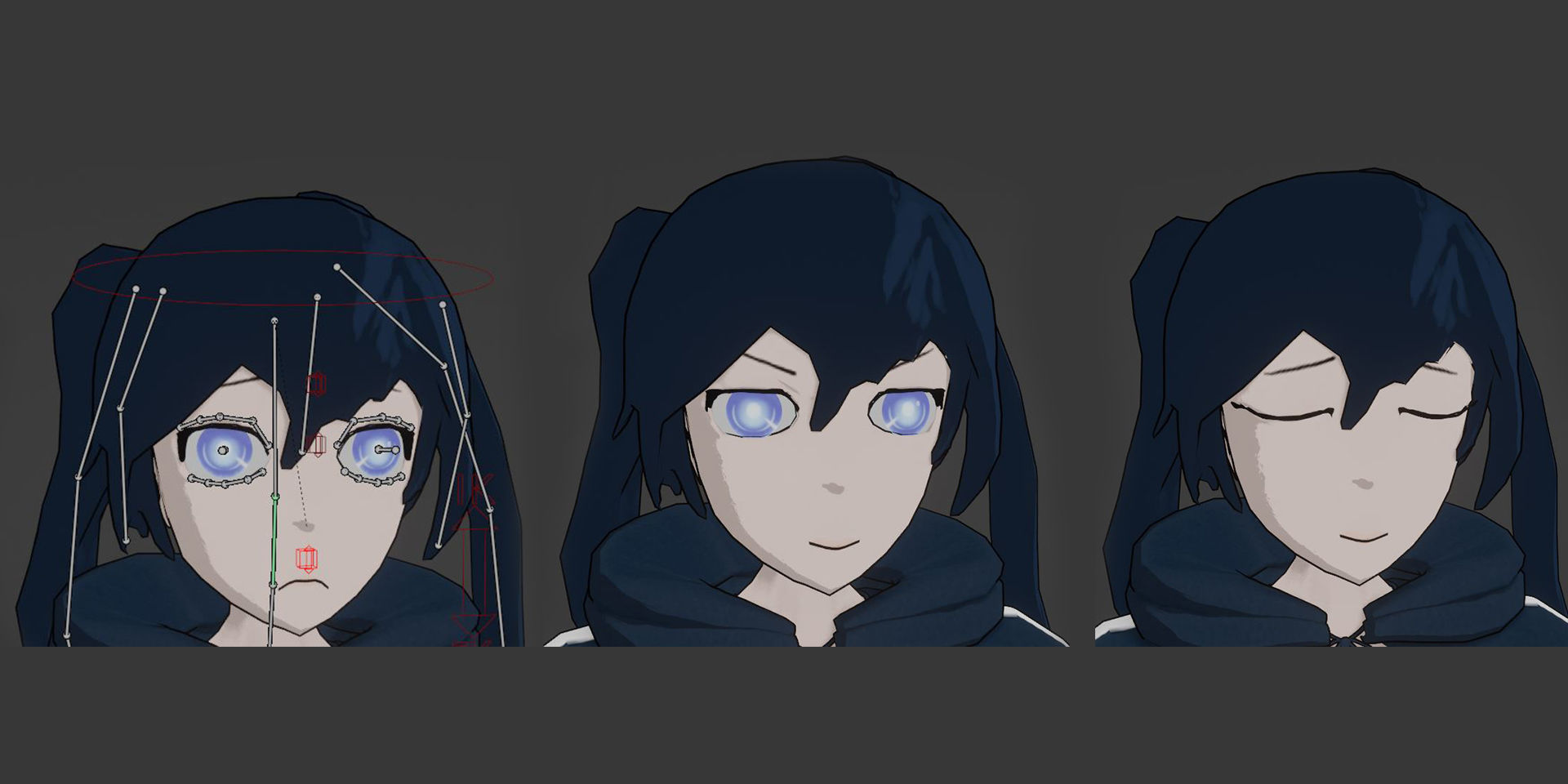 Black Rock Shooter-Anime Character Rigged  Low-poly 3D model_17