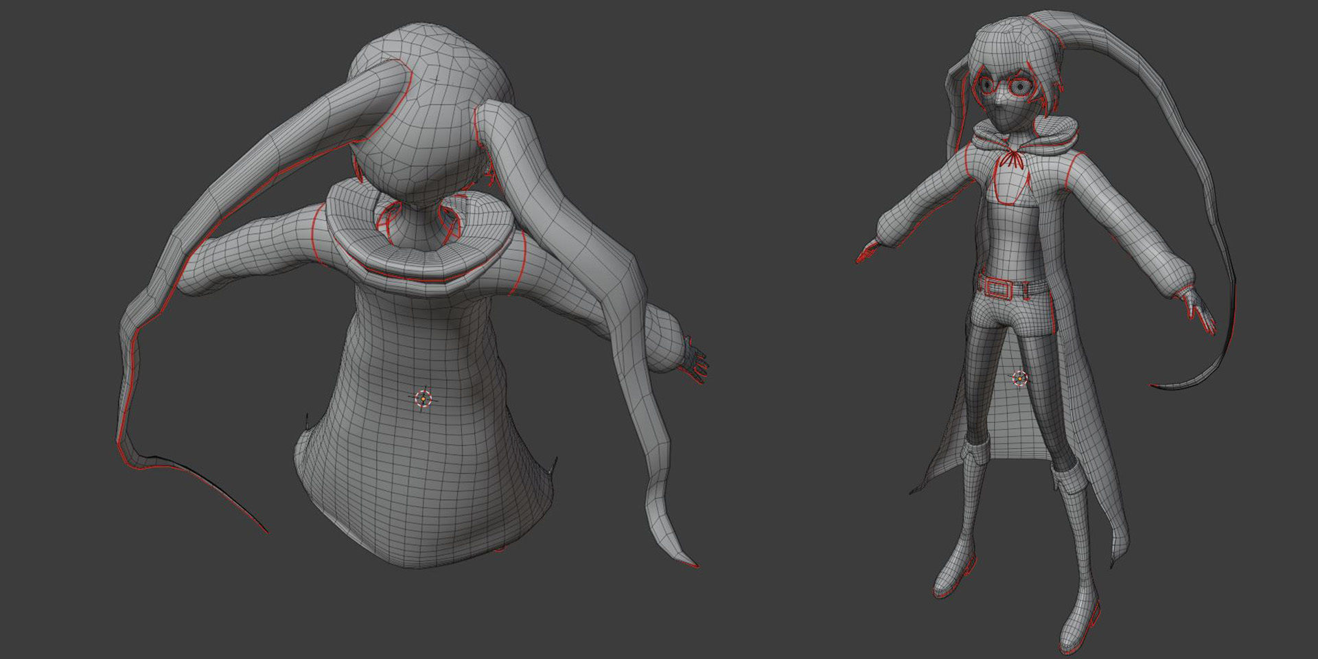 Black Rock Shooter-Anime Character Rigged  Low-poly 3D model_26