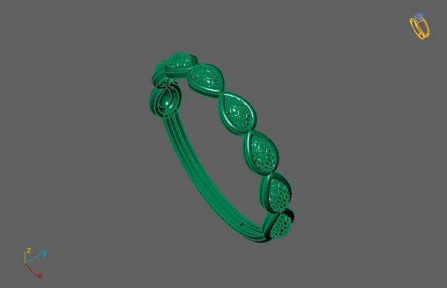 Women Ring Fancy Ring Plain light weight STL 3DM Printable 3D print model_3