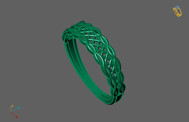 Women Ring Fancy Ring Plain light weight STL 3DM Printable 3D print model_3