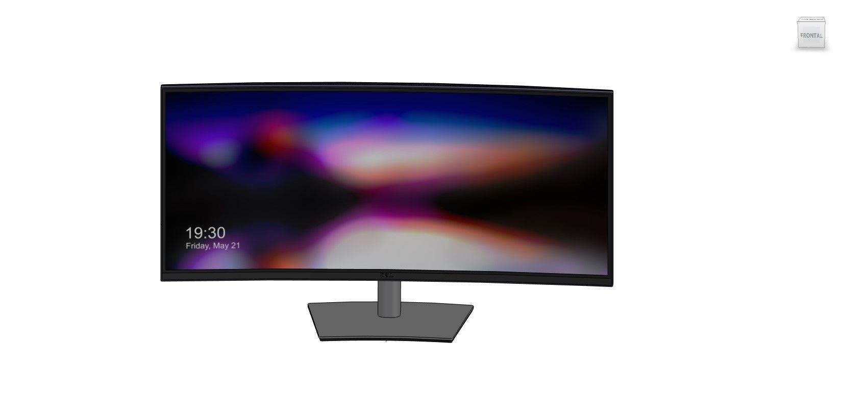 Revit Family - Monitor 34 3D model_15