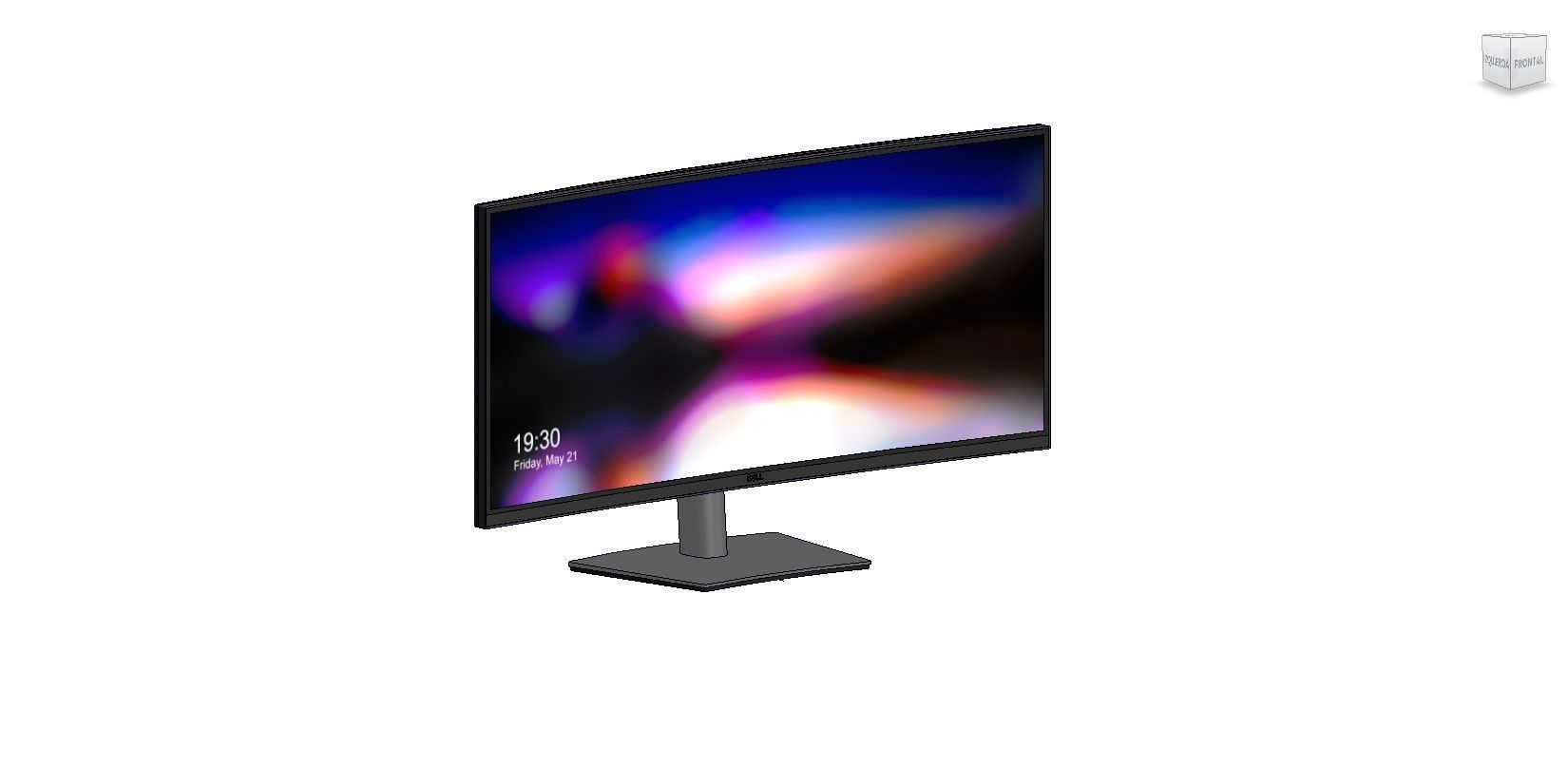 Revit Family - Monitor 34 3D model_24