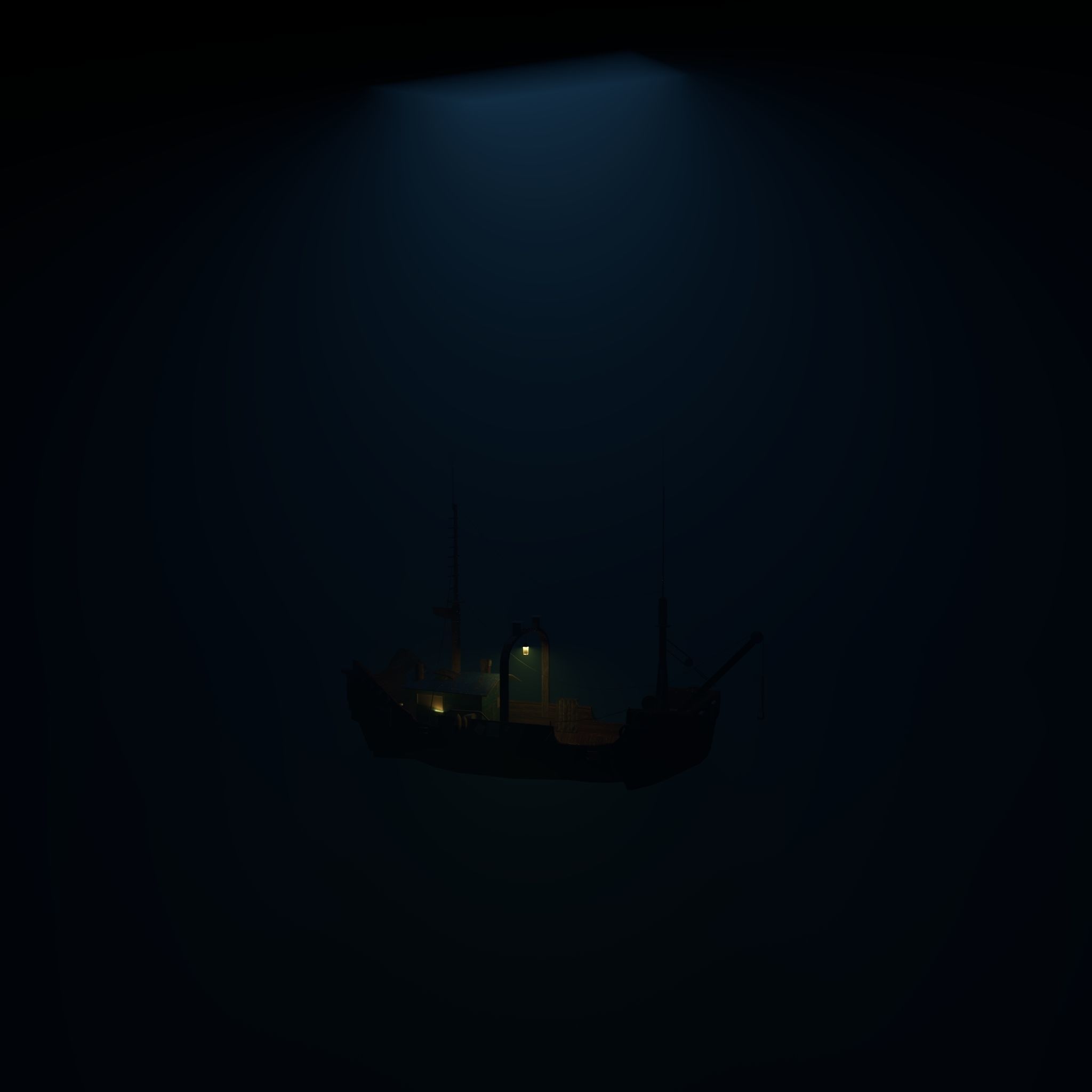 Cargo Ship 3D Model Low-poly 3D model_4