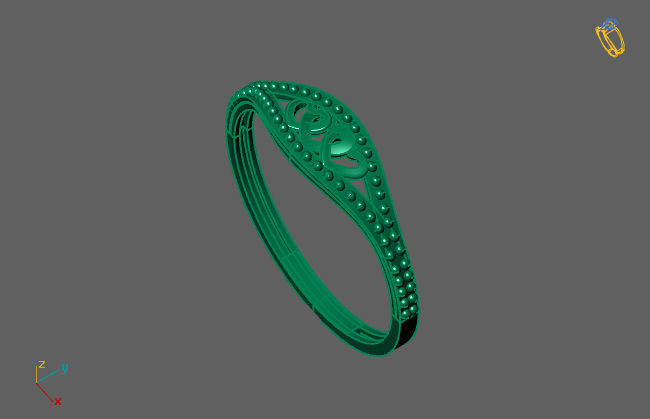 Women Ring Fancy Ring Plain light weight STL 3DM Printable 3D print model_3