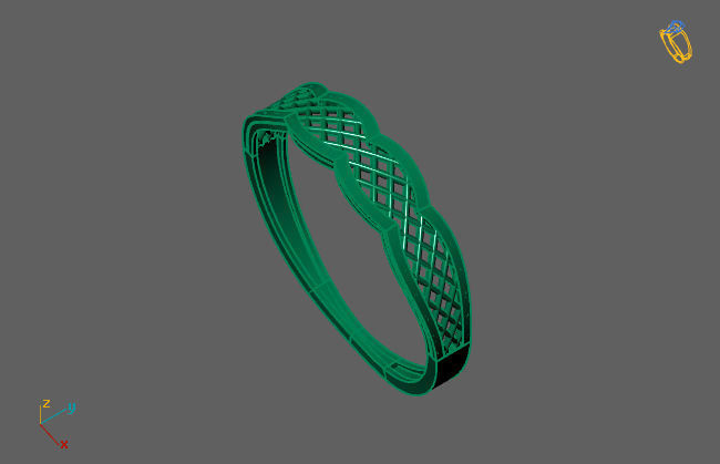 Women Ring Fancy Ring Plain light weight STL 3DM Printable 3D print model_3