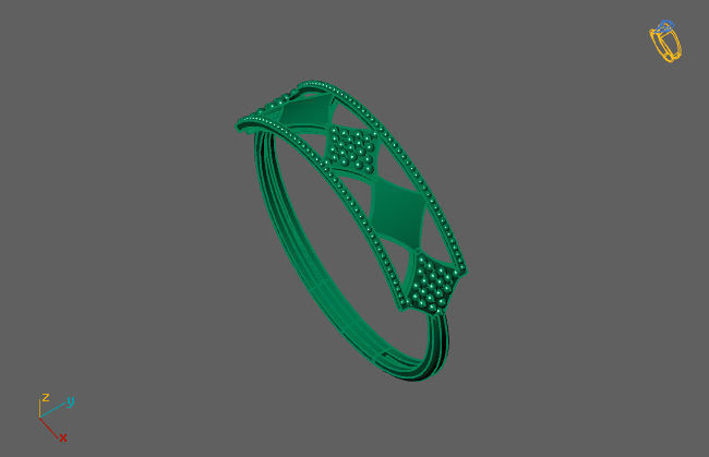 Women Ring Fancy Ring Plain light weight STL 3DM Printable 3D print model_3