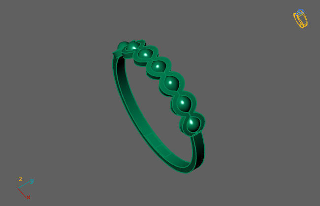 Women Ring Fancy Ring Plain light weight STL 3DM Printable 3D print model_3