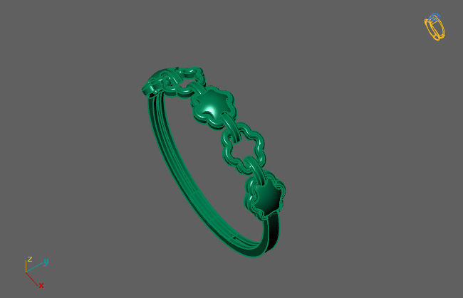 Women Ring Fancy Ring Plain light weight STL 3DM Printable 3D print model_3