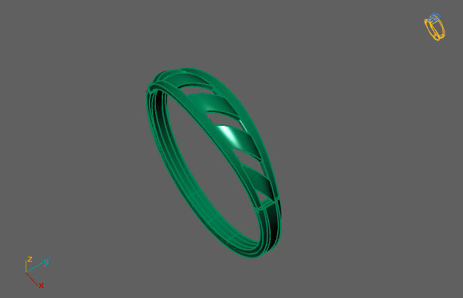 Women Ring Fancy Ring Plain light weight STL 3DM Printable 3D print model_3