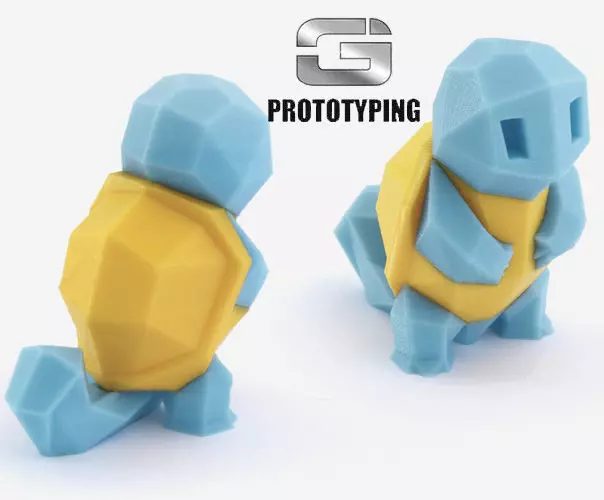 container low poly squirtle 3d-printing Free 3D model