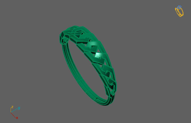 Women Ring Fancy Ring Plain light weight STL 3DM Printable 3D print model_3
