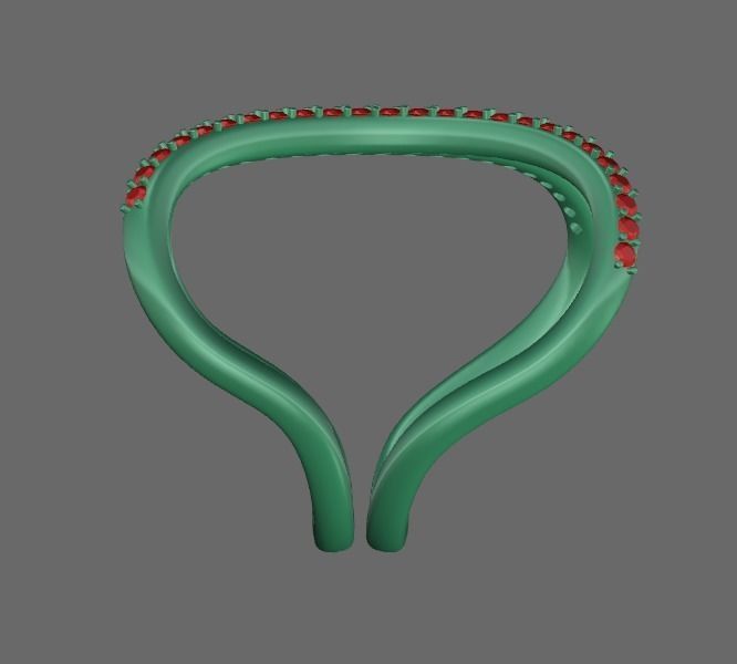 butterfly ring 3D print model_3