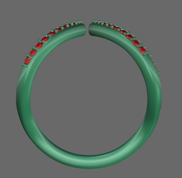 butterfly ring 3D print model_2