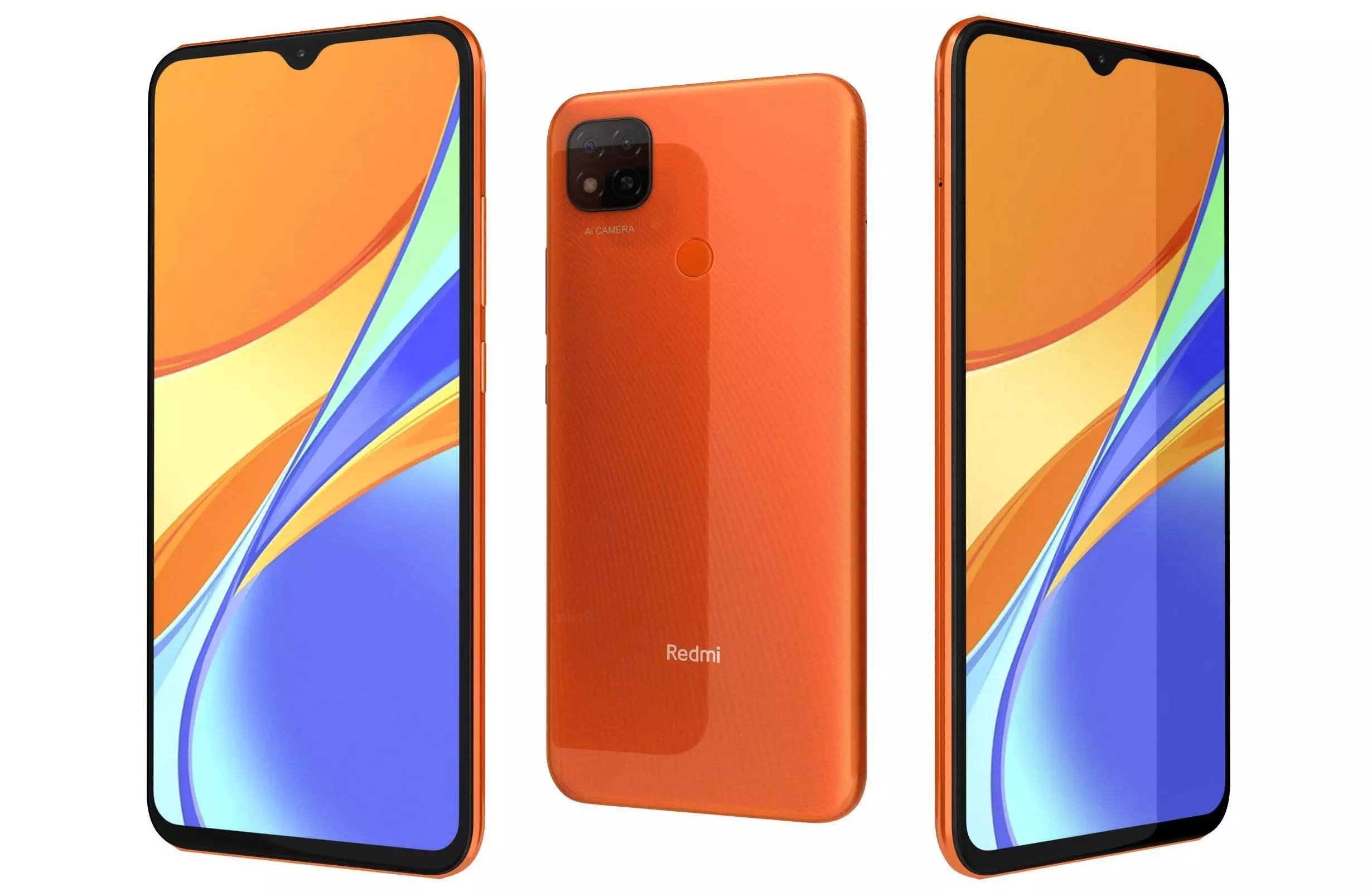 Xiaomi Redmi 9C Sunrise Orange 3D model_0