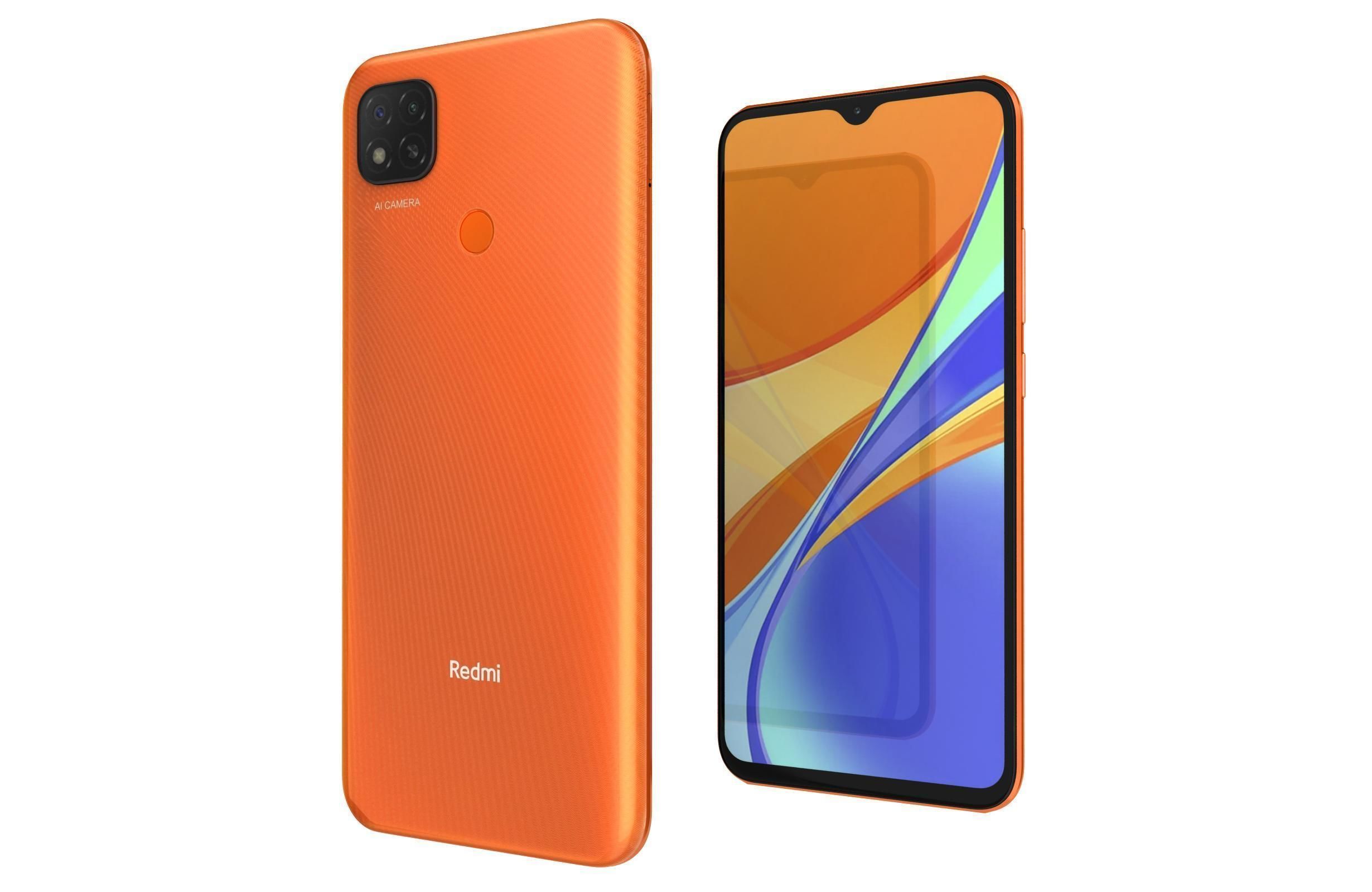 Xiaomi Redmi 9C Sunrise Orange 3D model_7