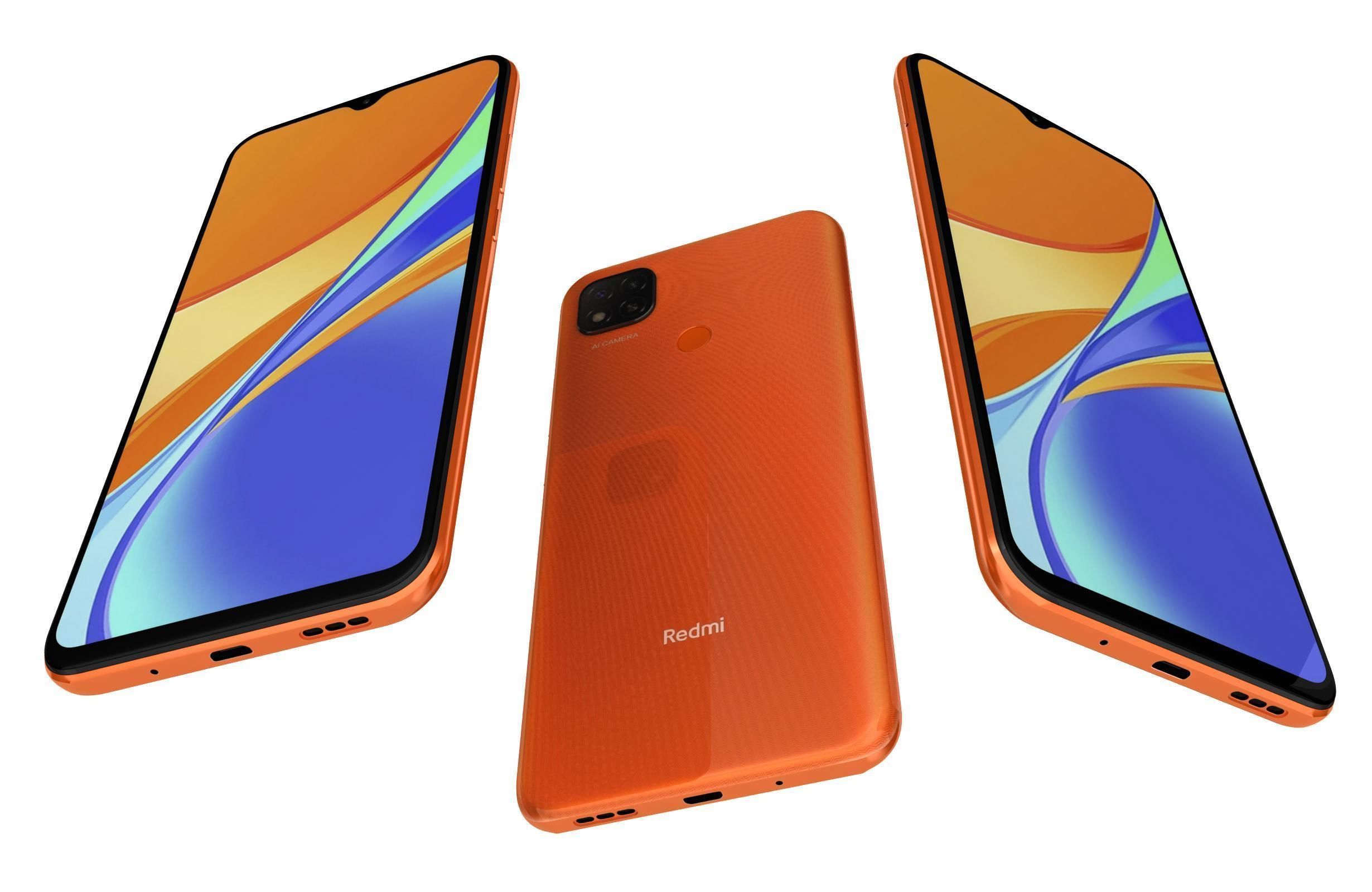 Xiaomi Redmi 9C Sunrise Orange 3D model_1