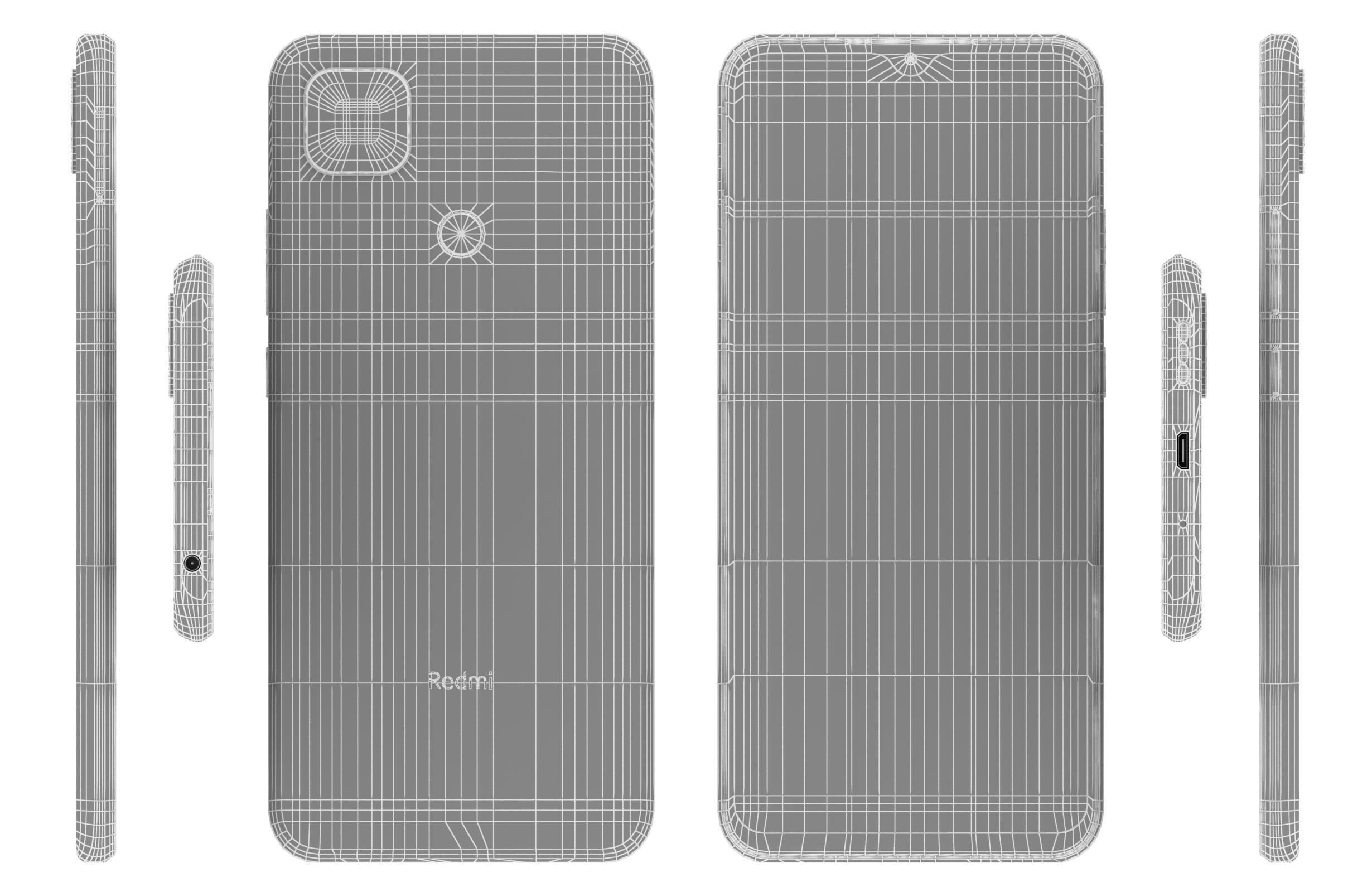 Xiaomi Redmi 9C Sunrise Orange 3D model_16