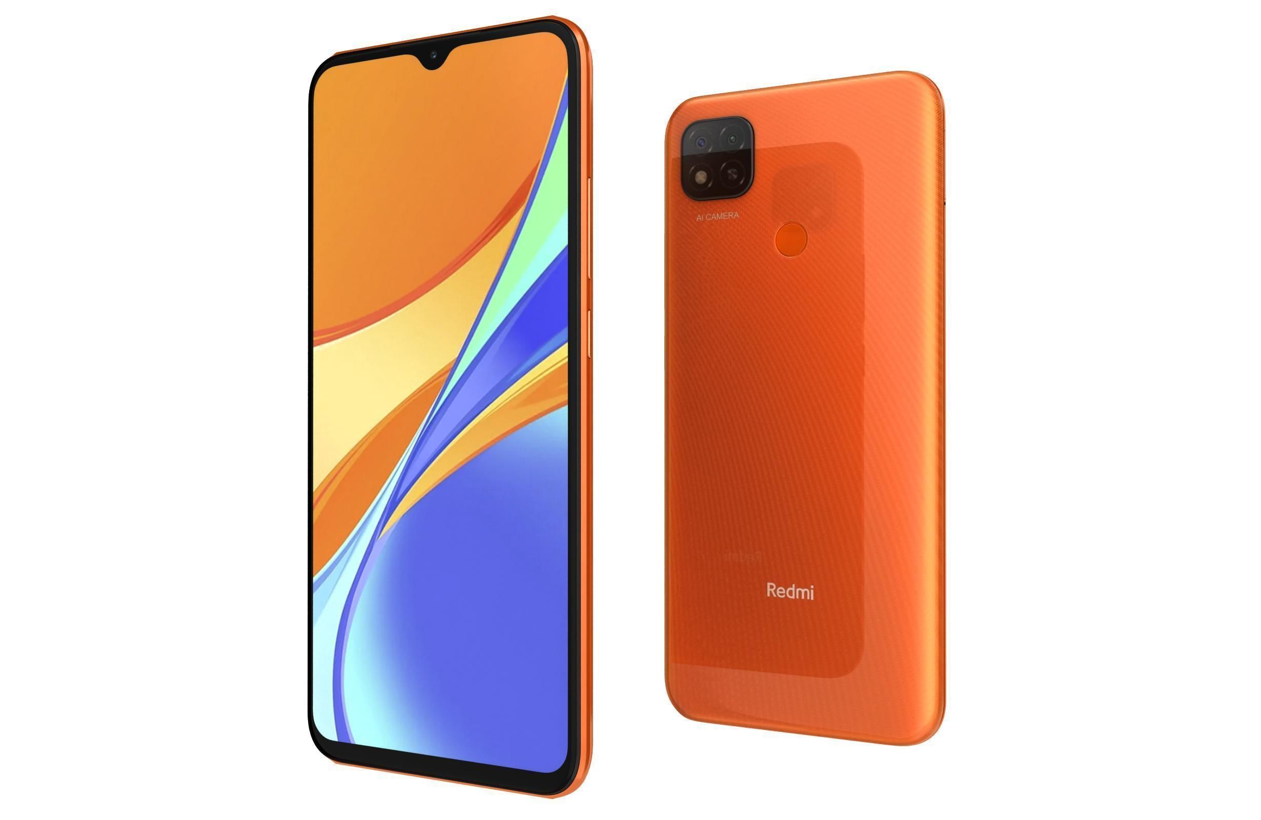 Xiaomi Redmi 9C Sunrise Orange 3D model_6