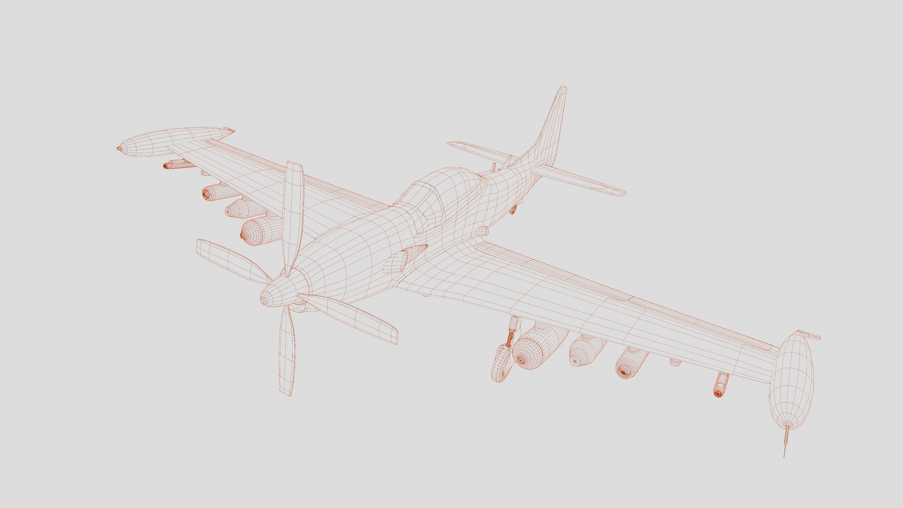 Piper PA-48 Enforcer - That BADASS MUSTANG  - Low-poly 3D model_29