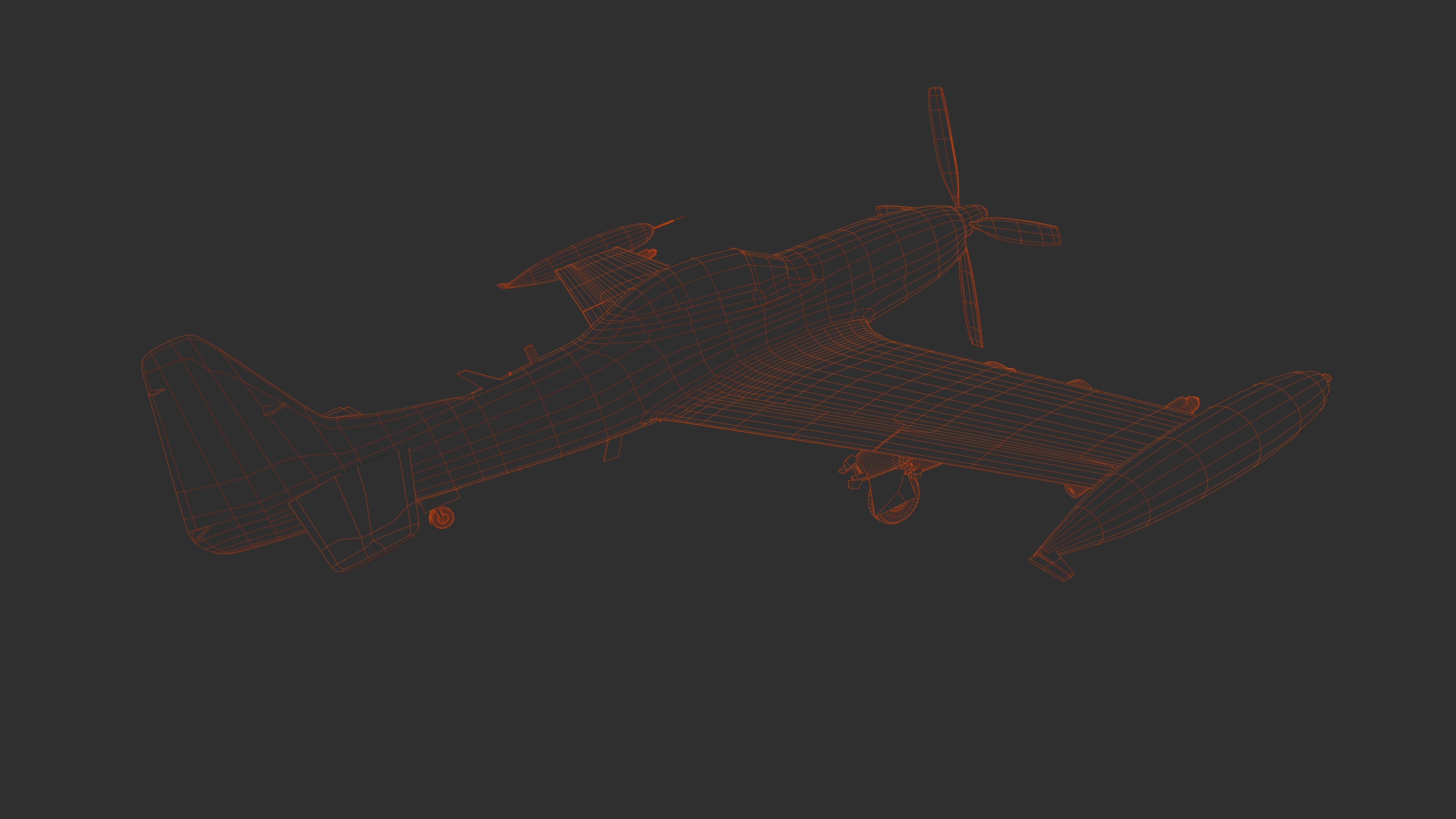 Piper PA-48 Enforcer - That BADASS MUSTANG  - Low-poly 3D model_40