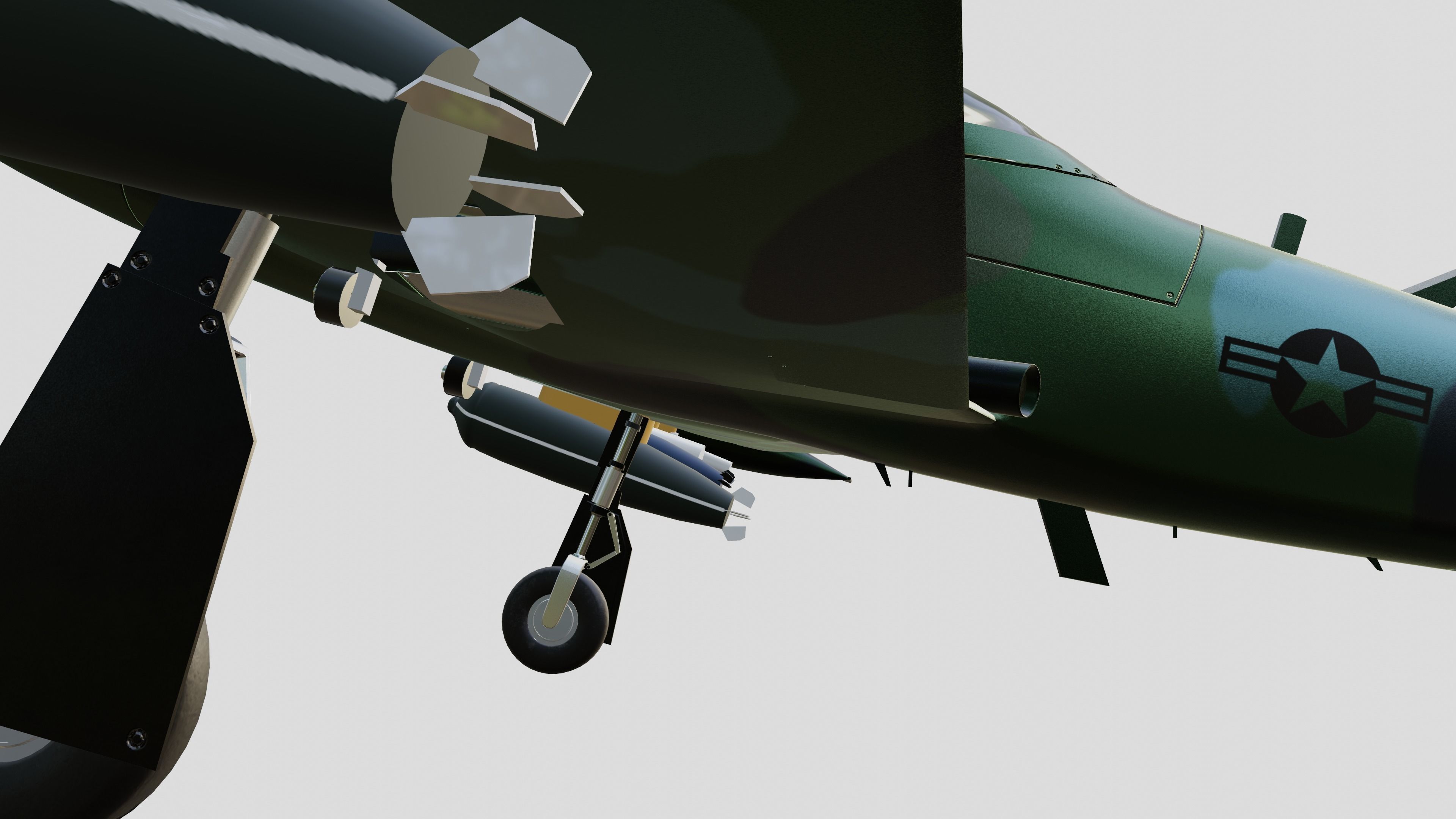 Piper PA-48 Enforcer - That BADASS MUSTANG  - Low-poly 3D model_20