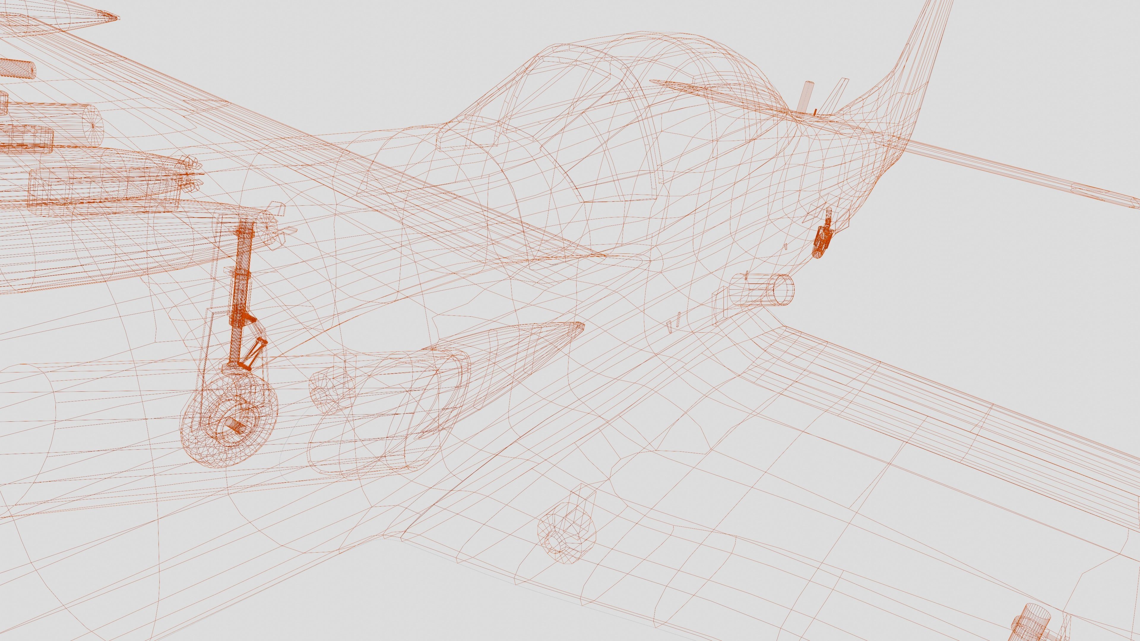 Piper PA-48 Enforcer - That BADASS MUSTANG  - Low-poly 3D model_38